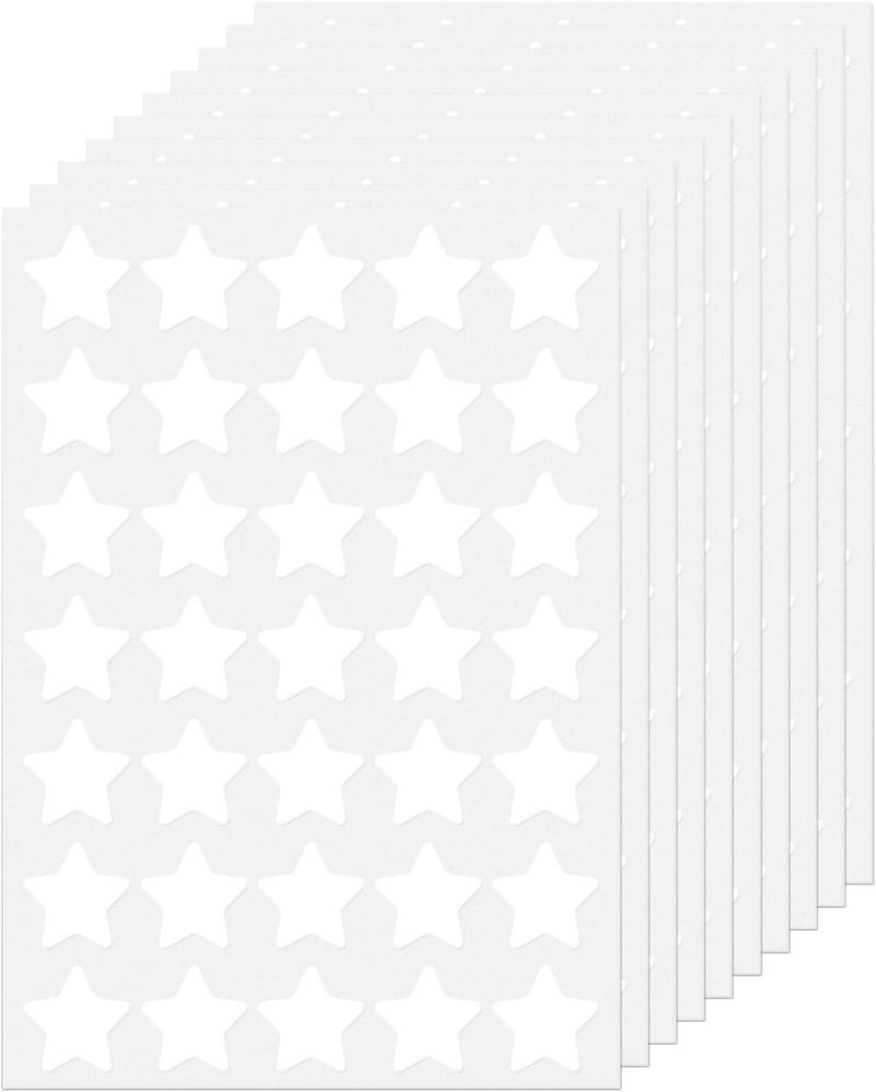 FINDAT White Star Stickers 1 Inch Vinyl Kids Reward Sticker Adhesive Removable Waterproof Reusable Small Stars Labels for Children Student School Classroom Teacher Supplies 700 PCS - Image 1